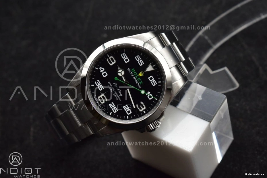 126900 Black 1:1 Air-King Steel on Best 904L VS Bracelet VSF SS 509 Edition SmoothTexture Dial 0410